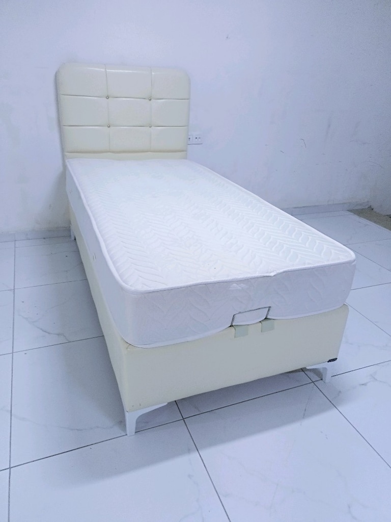 tek kişilik ortapedik yatak baza başlık eve teslim - 3