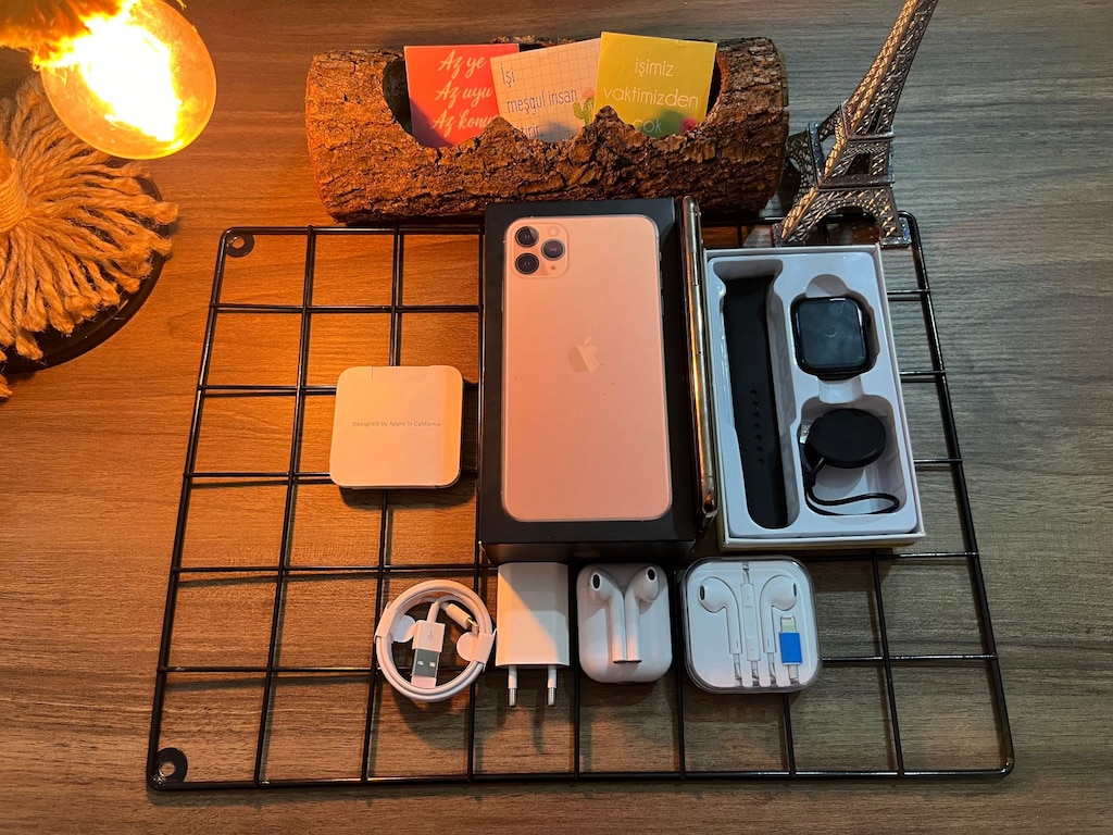 FULL AKSESUARLI İPHONE 11 PRO GOLD - 7