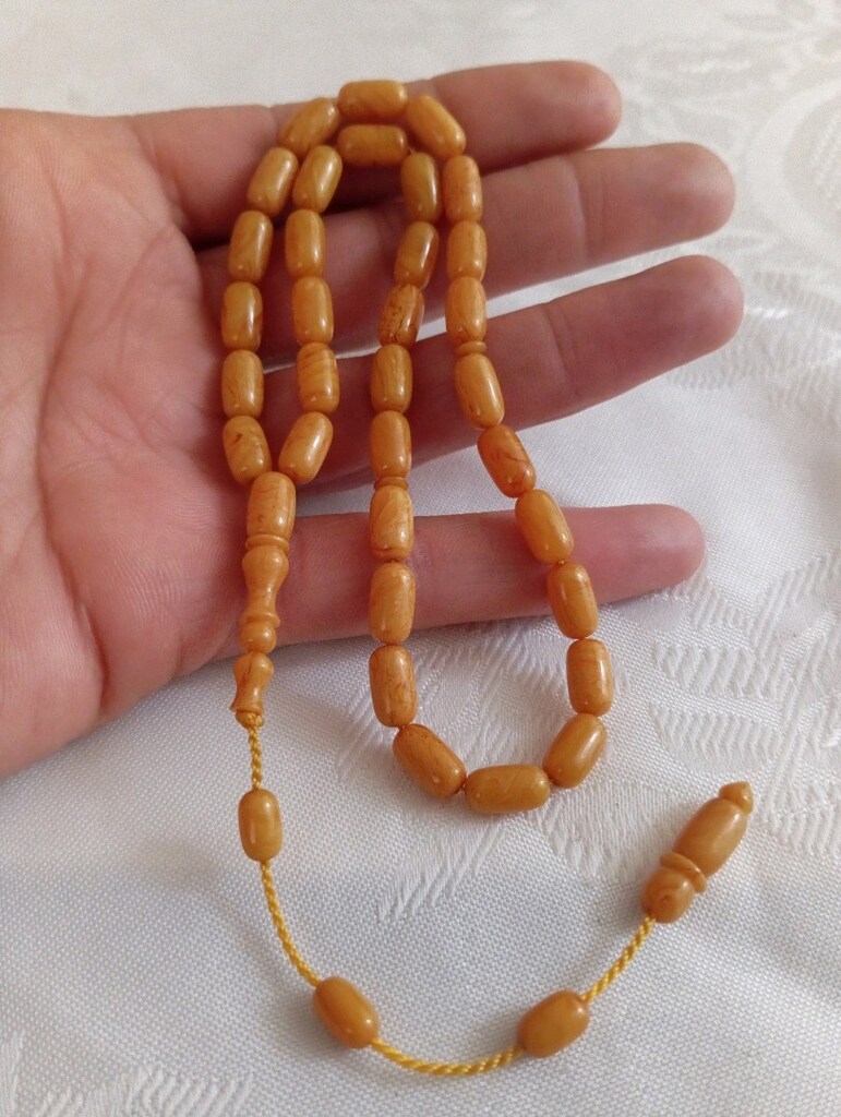 Usta işçilikli,6/10,5 mm.ölçüde, sistemli, orijinal sıkma kehribar - 3