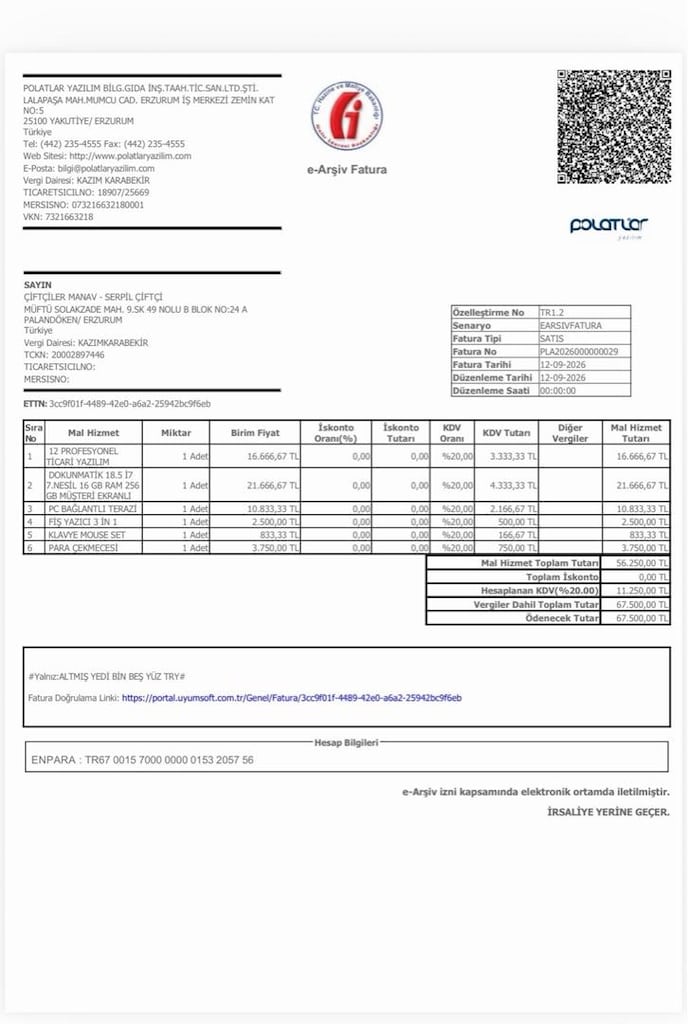 yeni nesil 8,7 inç müşteri pc-terazi - yazıcı- pos( hepsi bir aylık ) - 17