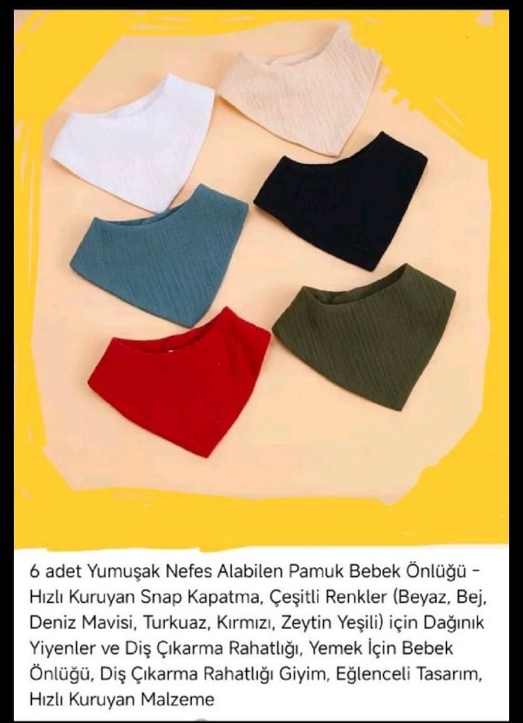 6 li PAMUK MÜSLİM ÇOÇUK ÖNLÜK setti - 2