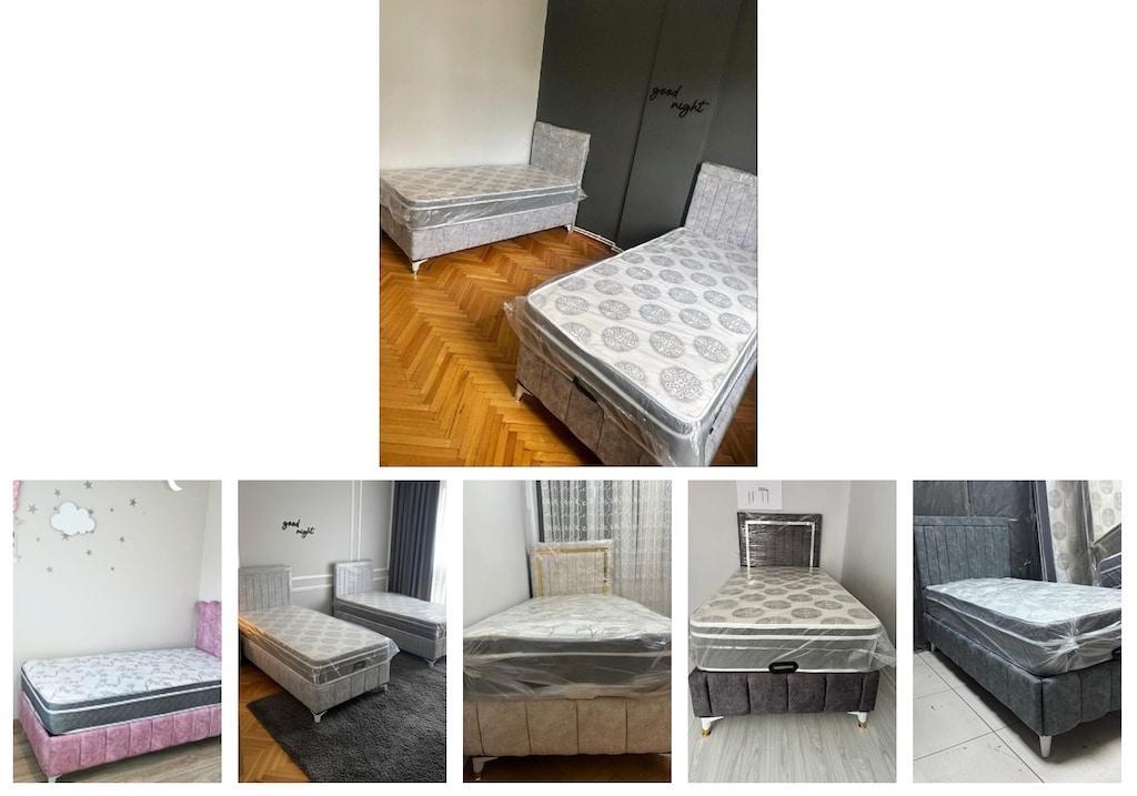 tek kişilik baza başlık yatak alctjiujhj - 6