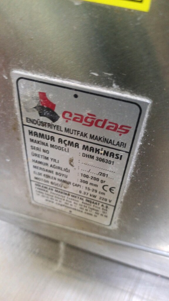 Hamur açma makinesi Çağdaş marka 30 cm - 6
