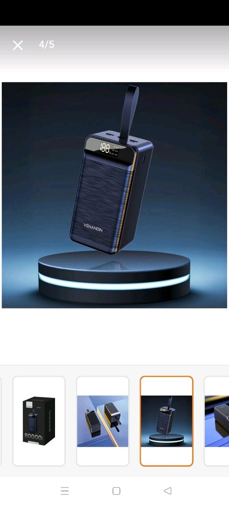 80.000 lik powerbank Sıfır kutusunda LED göstergeli hızlı şarj özellik - 4