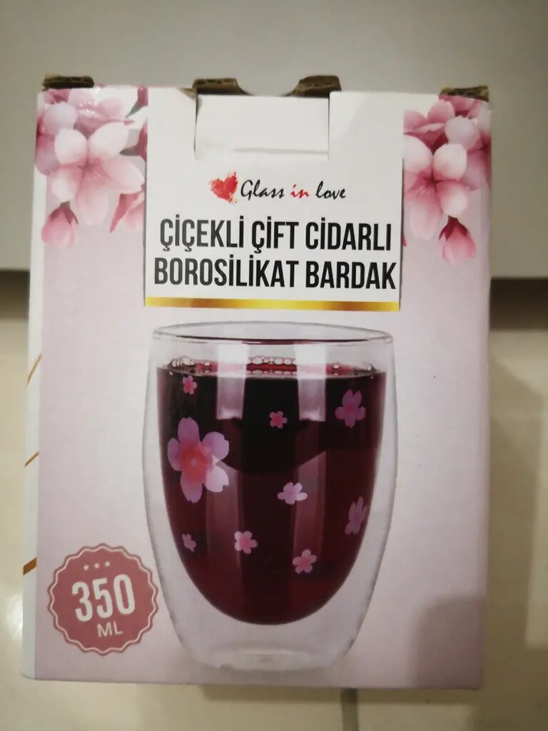 Çiçekli çift cidarlı bardak - 2