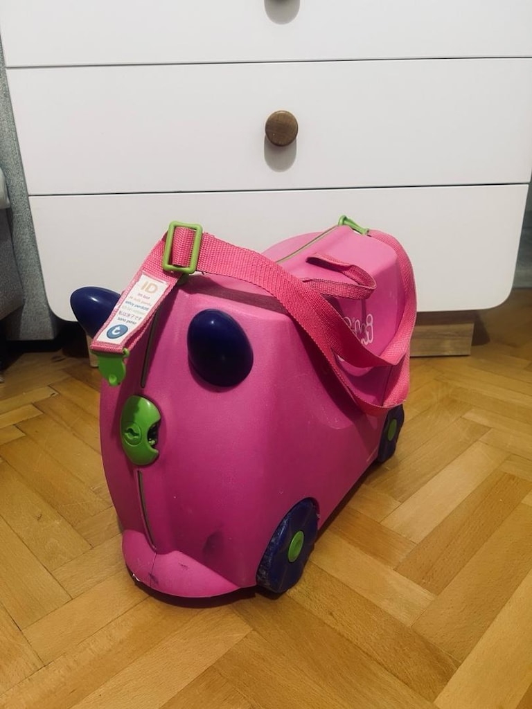 pembe trunki binilebilen çocuk valiz - 2