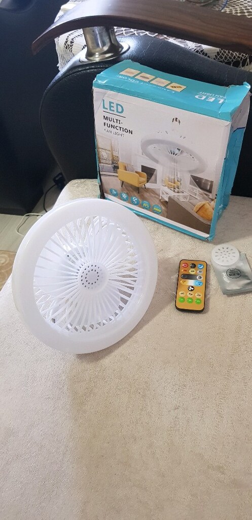 Çok fonksiyonlu tavan vantilatör led ışık hem renk seçeneği sıfır kuma - 4