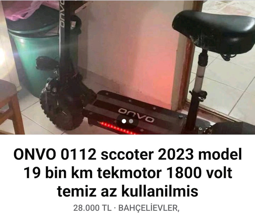 ONVO SCCOTER AZ KULLANILDI İLK GELEN ALIR - 2