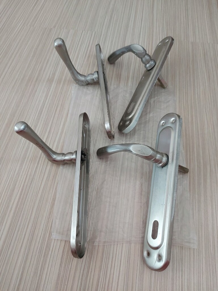 1 Takım Gümüş Kapı Kolu Takımı - 6