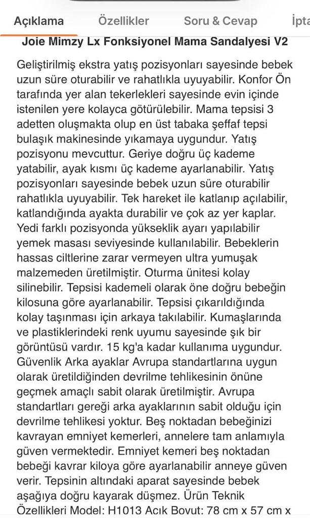 PREGO KATLANIR BEŞIK VE YATAŞ BEŞIK YATAĞI, JOİE MAMA SANDALYESİ - 7