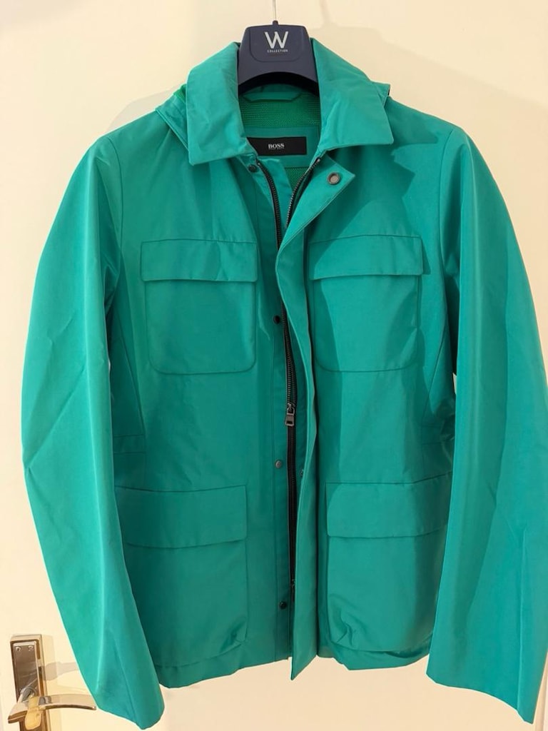 Hugo Boss Nano Teknolojili Canlı Yeşil Yağmurluk / Mont - 7