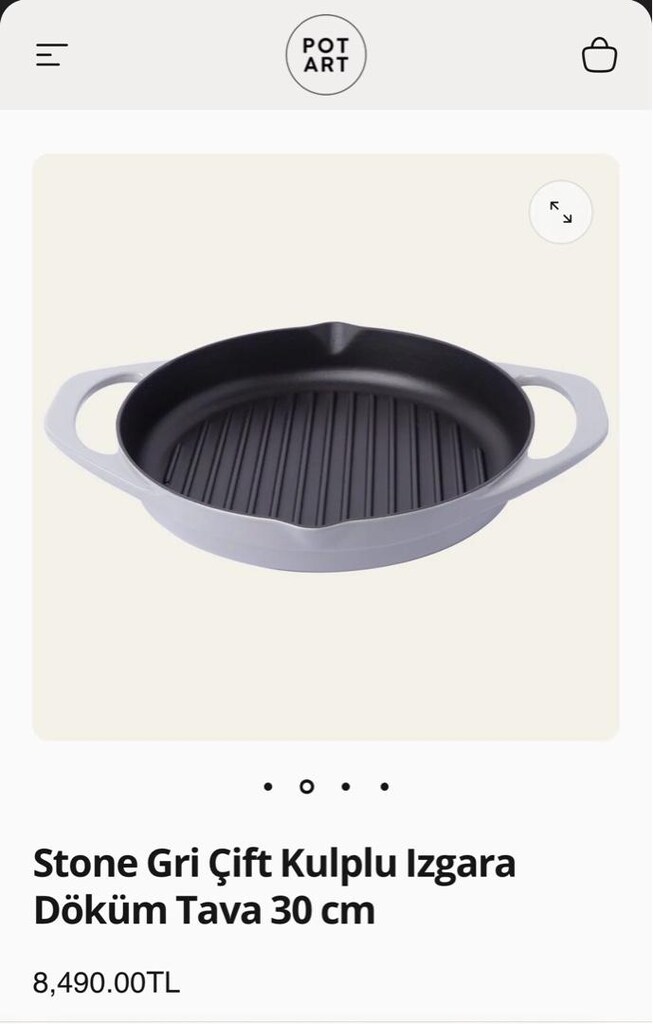 POT ART Döküm Tava Cast Iron Pan - 8