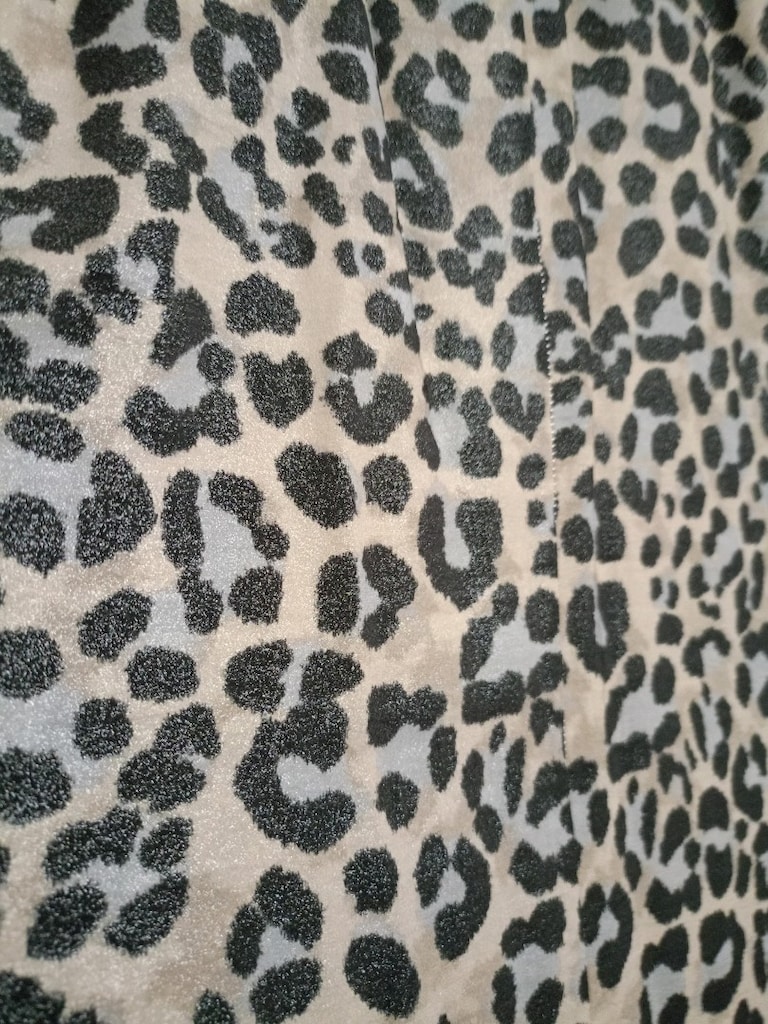leopar desenli elbise - 4