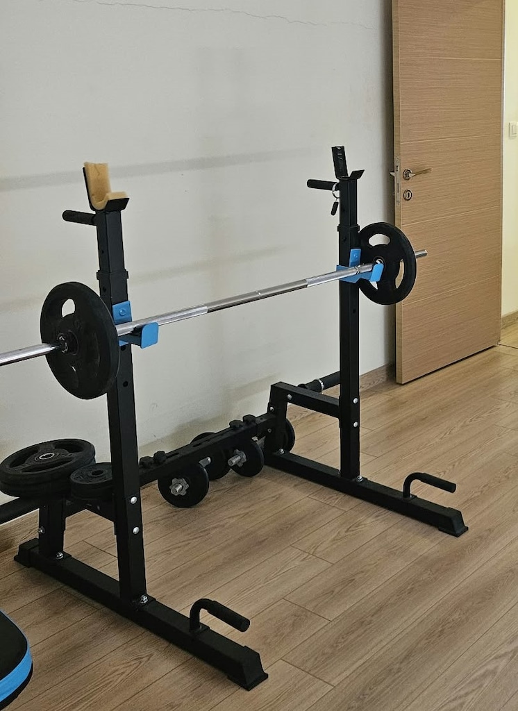 Fonksiyonel Bench Press Sehpası 30 KG KAUÇUK AĞIRLIK VE KROM ÇUBUĞU - 2