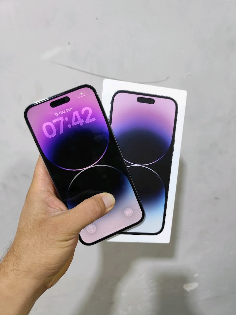14 pro max 128gb orjinal seri cift sim tamirsiz herşey aktif pil 75 - 2