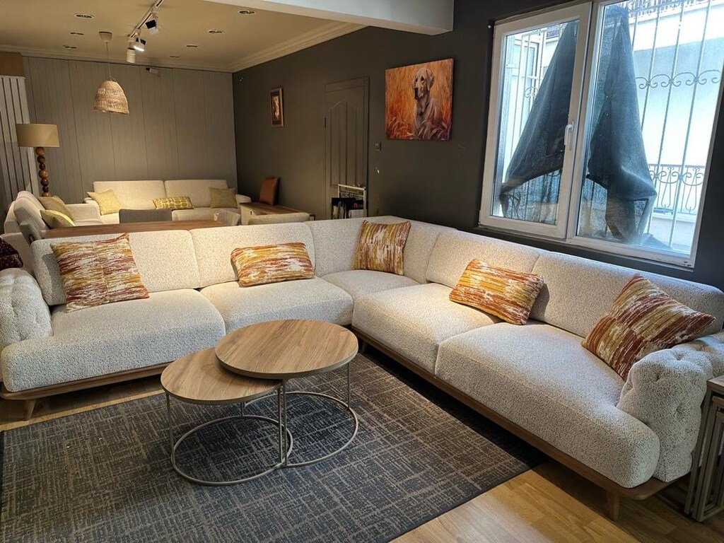 Sıfır.. Açilabilir Yatakli 300x300 Palermo L Köşe Koltuk Takimi - 4