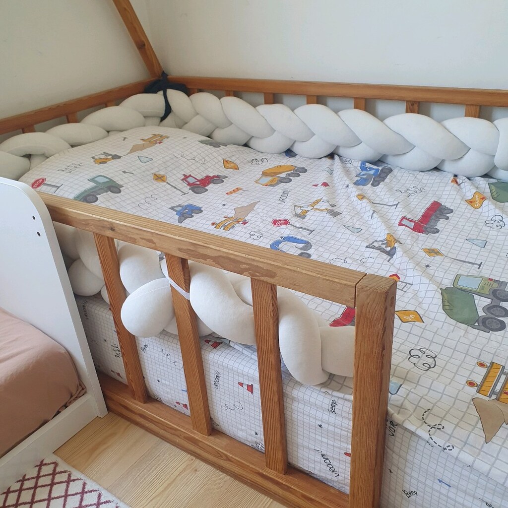 Montessori çatılı çocuk yatağı genç yatağı 100x200 cm - 2