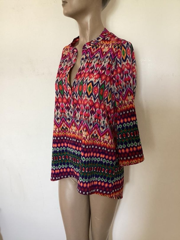 desenli şifon bluz 38-40 - 6