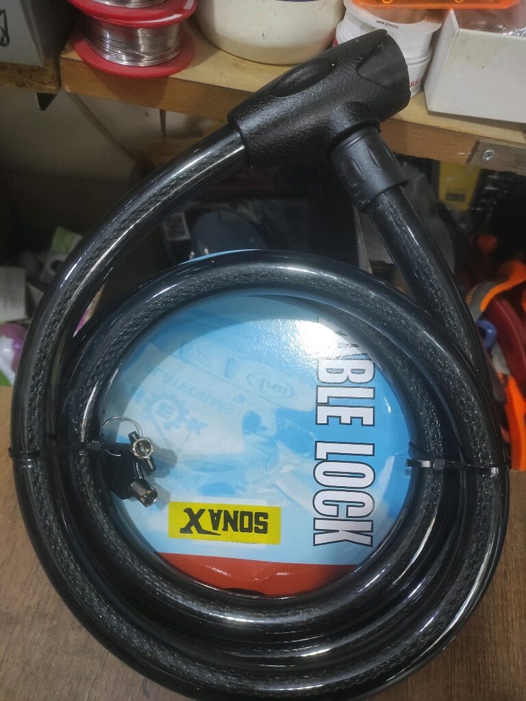 1.60 cm uzunluğunda 25 mm kalınlığında çelik sarım motorsiklet kilidi - 2