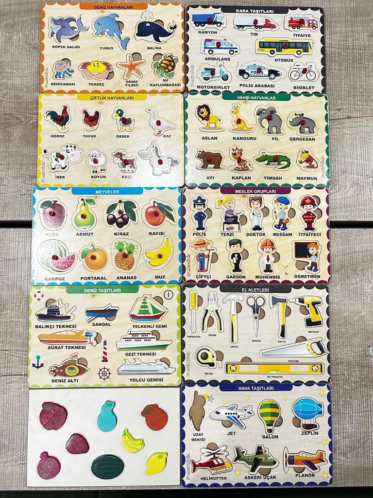 AHŞAP PUZZLE (10 ADET) - 2