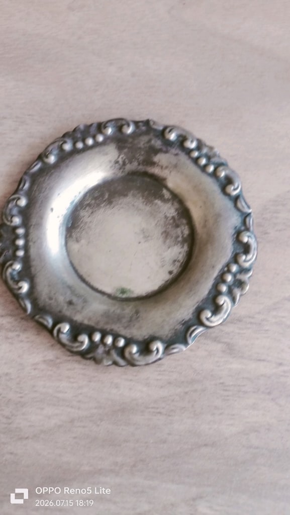 800 ayar gümüş çay bardağı tabağı - 3