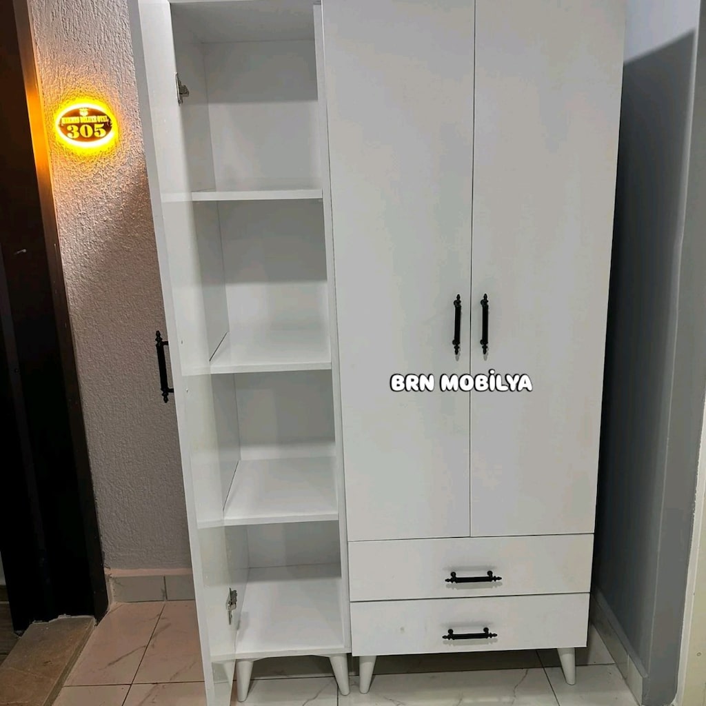 ***3 KAPAKLI*** ÜCRETSİZ KURULUM KAPIDA ÖDEME GARDROP ELBİSE DOLABI İM - 2