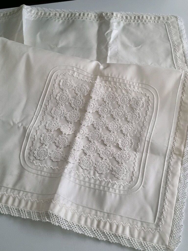 Dantel ve piko işi bohça kare yeni . - 5