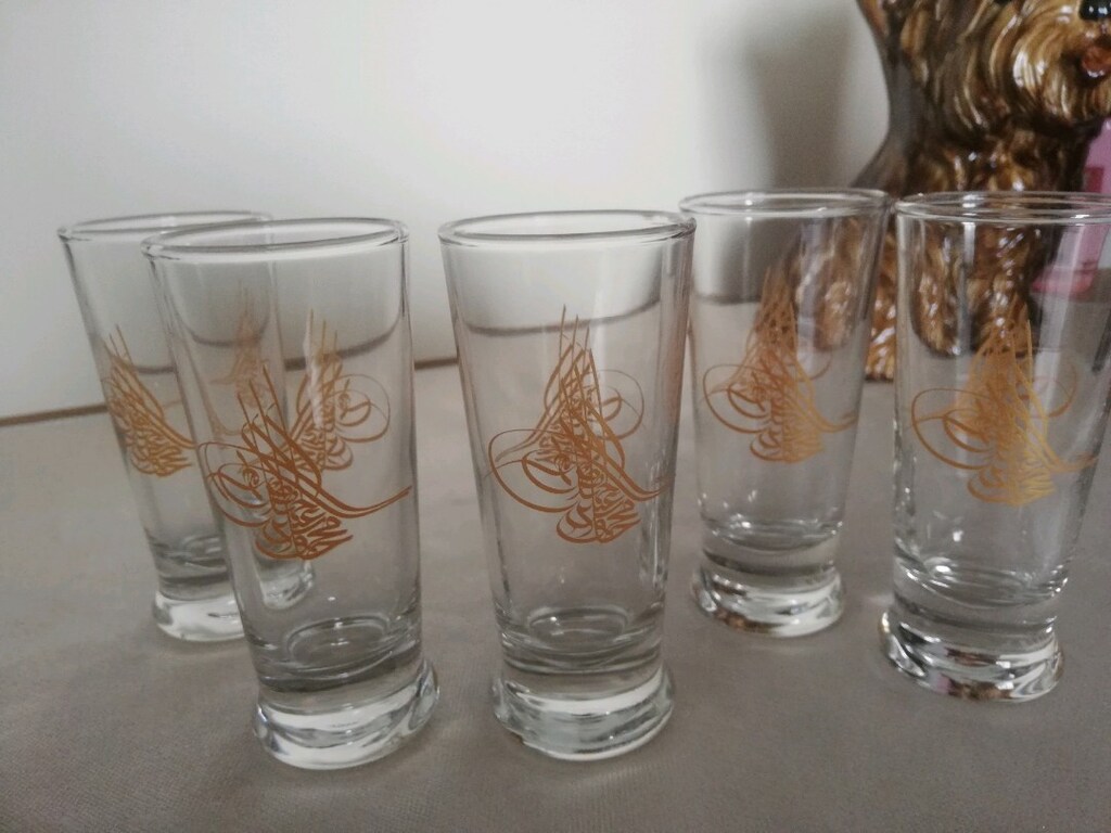 Sıfır urun tugra altın desenlı 5 lı - 2
