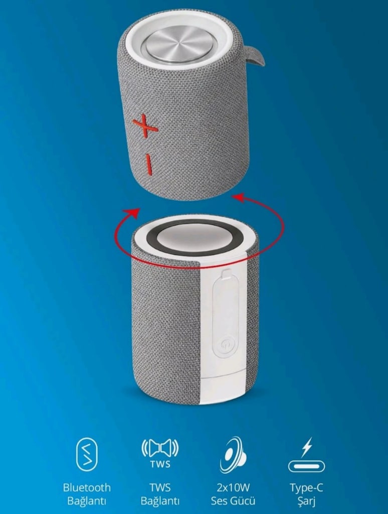 Piranha-7852 Taşınabilir Bluetooth Hoparlör - 2