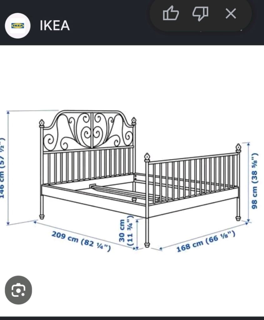 IKEA LEIRVIK Çift Kişilik Karyola + Latalar (160x200) + Yatak Hediye! - 3