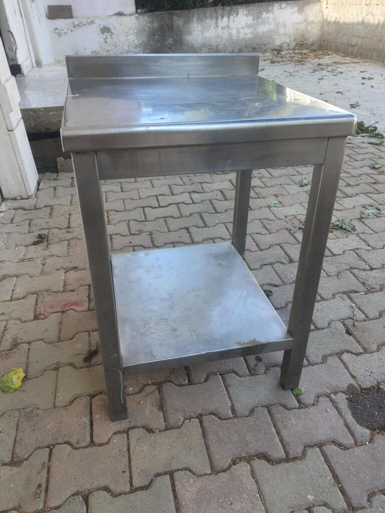 Krom paslanmaz tezgah 1 adet ürün dosta gider ürün temiz ve sağlamdır - 5