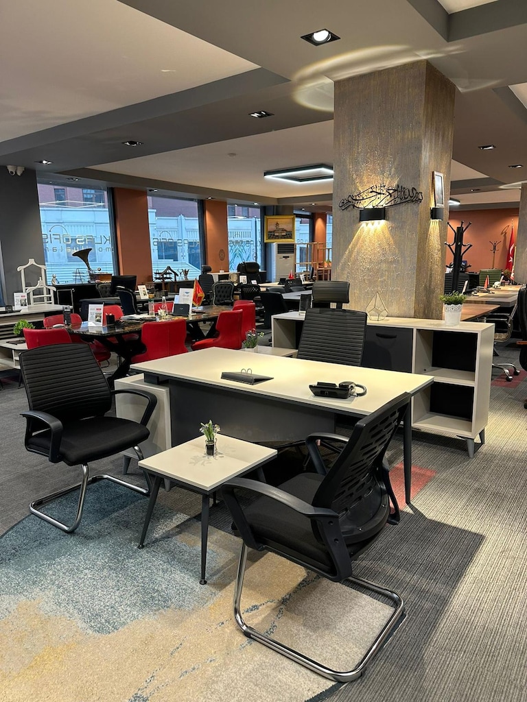 KLAS OFİS ÜSKÜDAR 160x75 AYTAŞI ANTRASİT GRİ EKO OFİS TAKIMI - 3