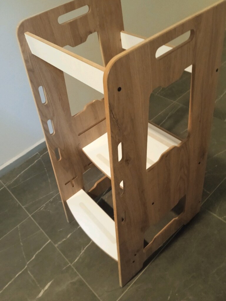 Ahşap montessori öğrenme kulesi - 4