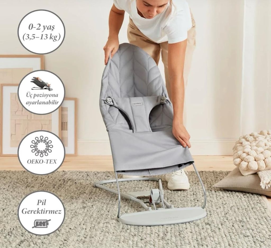 Babybjörn Bliss Ana Kucağı- oyuncaklı ve çanta hediyeli/Woven grey - 2