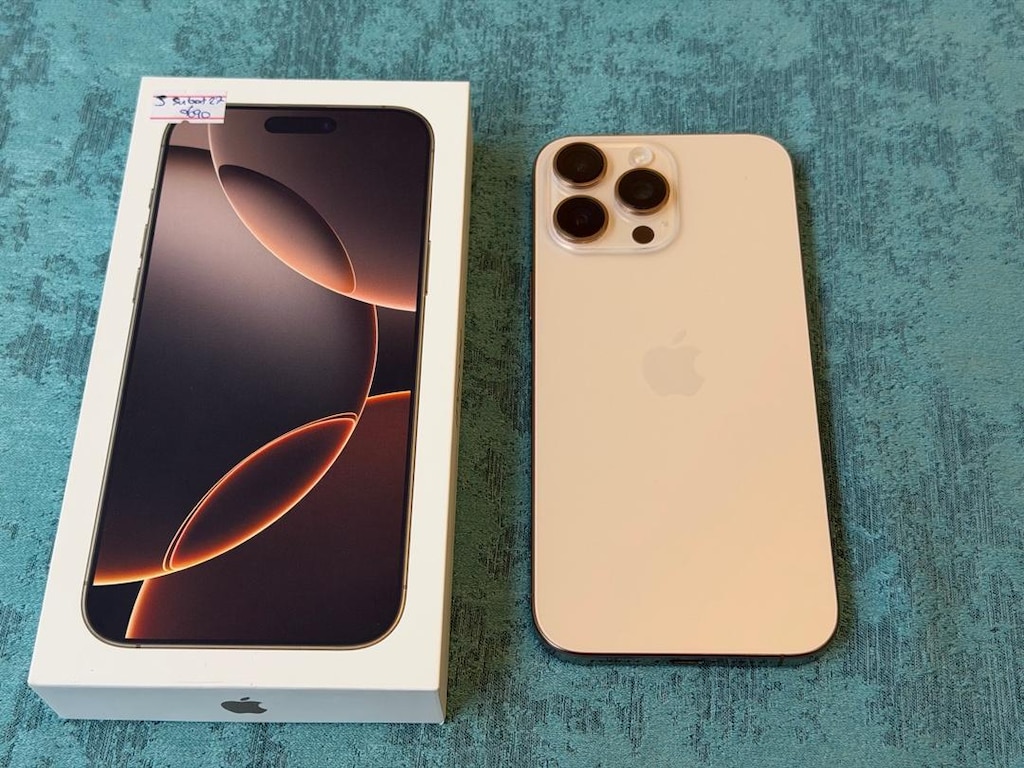 iPhone 16 Pro Max 256GB çöl 8 ay Apple TR garantili ciziksiz pil90 - 2