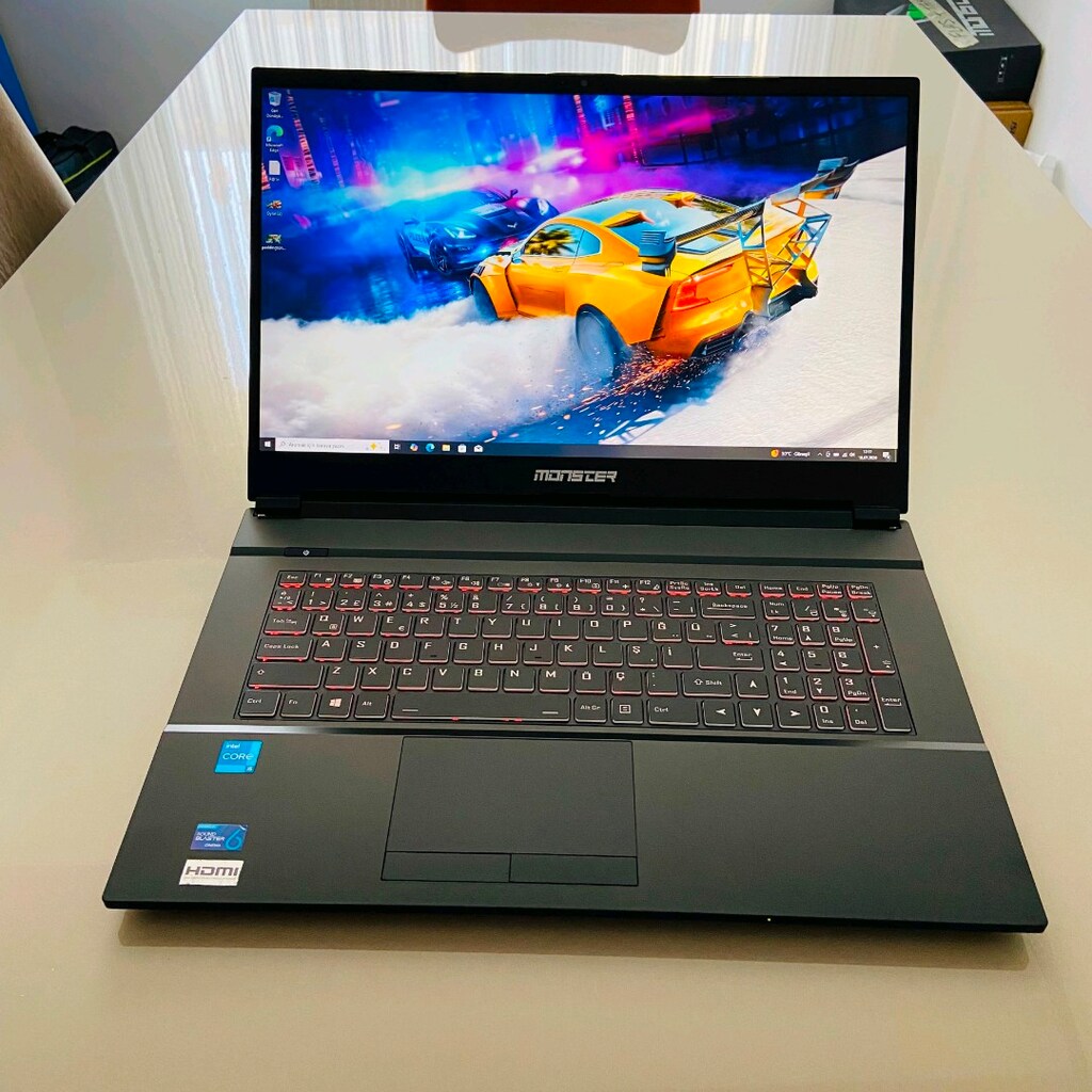 Monster Gaming Laptop i5 11400H 4.10Ghz Nvidia Geforce RTX 3050 144Hz - 7