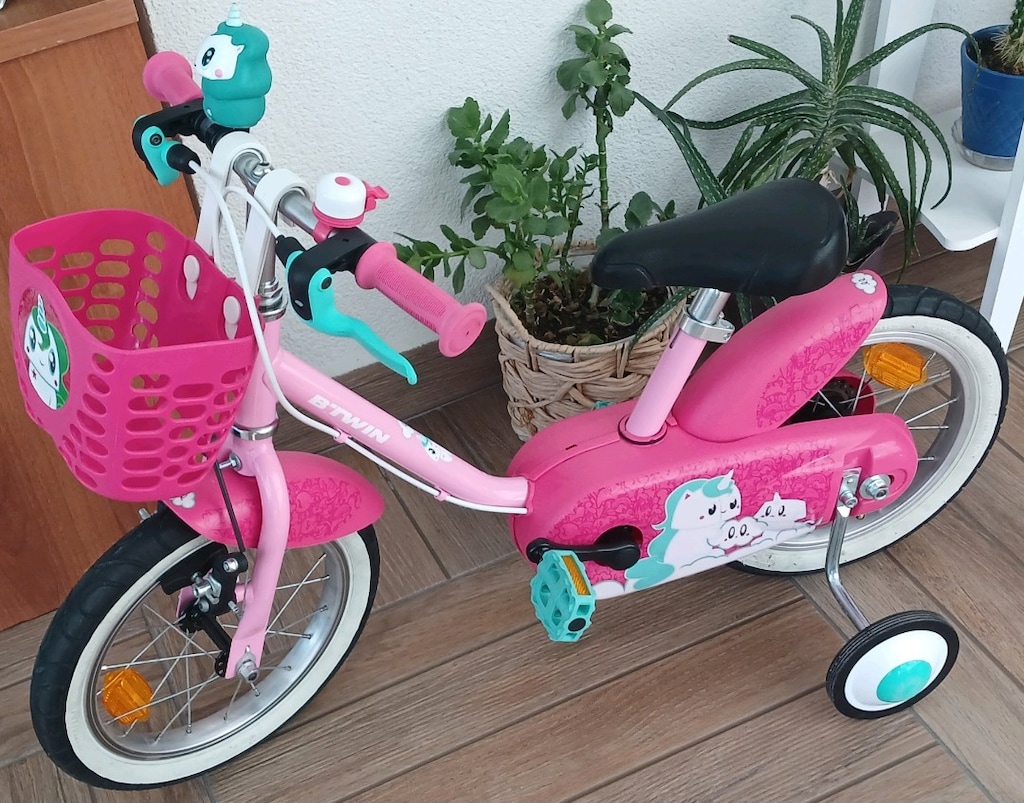 Btwin çocuk bisikleti 14 jant Decathlon YENİ GİBİ Ön Sepetli - 4