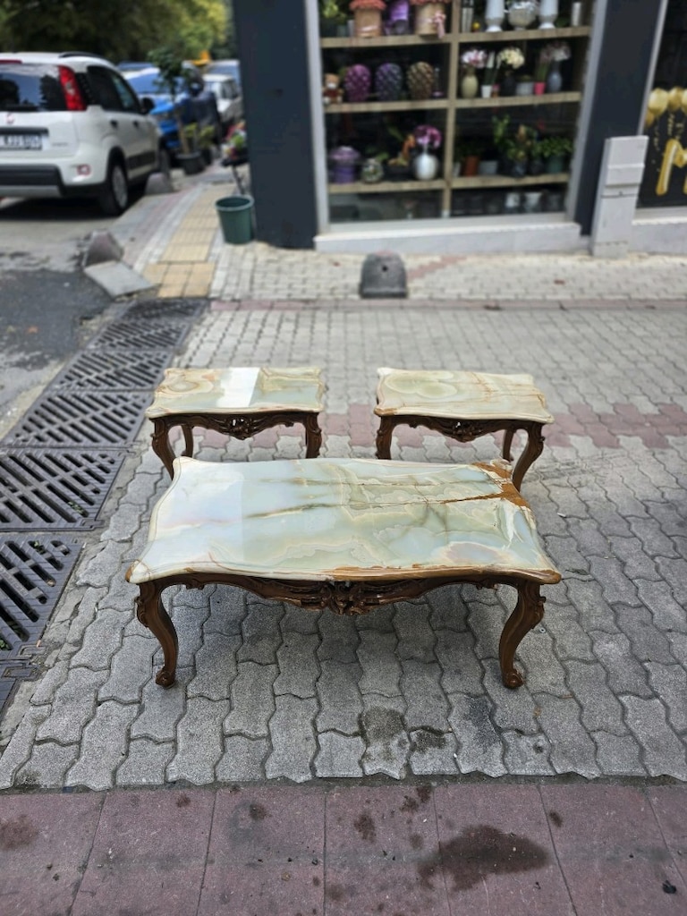 Klasik Marküterili Zigon Sehpa - 8