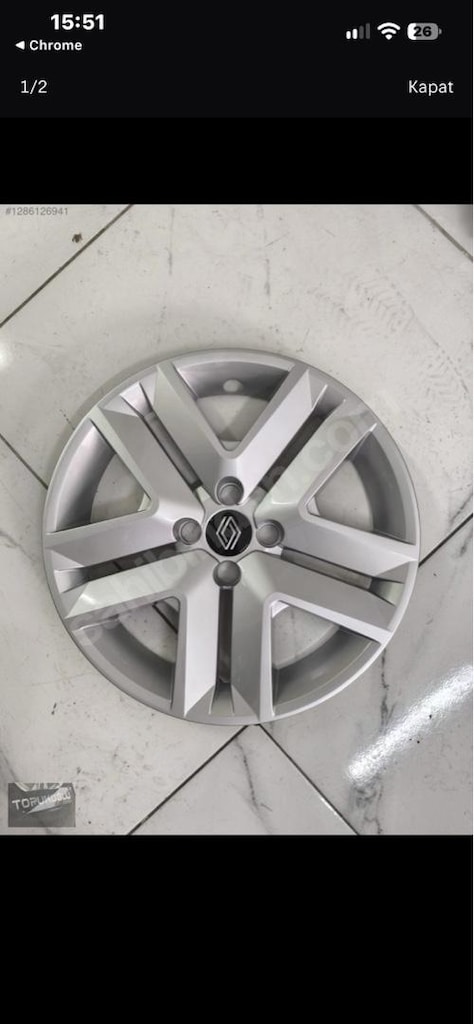 Clio 5.5 Orjinal Çıkma 4 Adet Jant/Kapak ve Anten - 4
