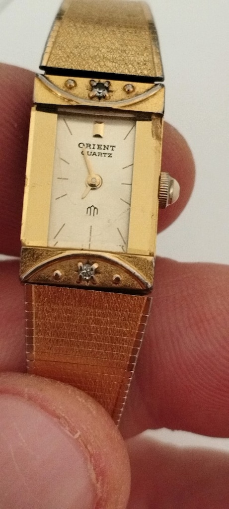 Orient quartz altın kaplama saat - 6