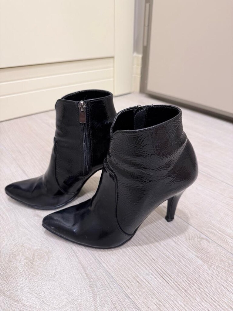 topuklu boy bootie deri — görsel 4/6