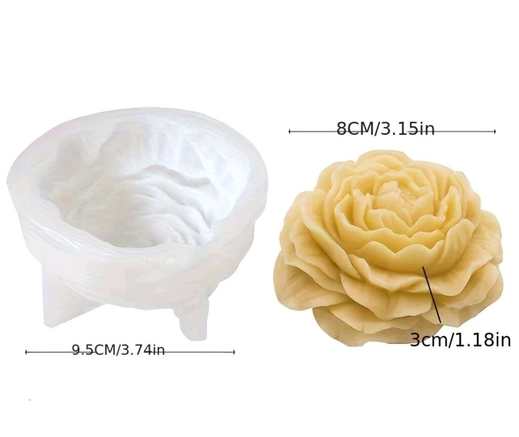 silikon mum kalıbı gül - 3