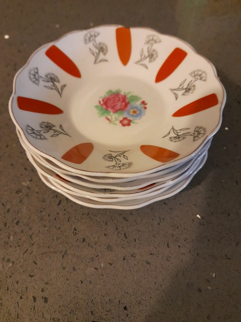 Porselen Çay Tabağı Takımı 6 lı (Sıfır ürün) - 4