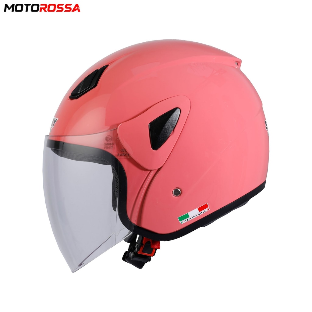SWAY SW 733 Pembe Yarım Motosiklet Kask | MOTOROSSA