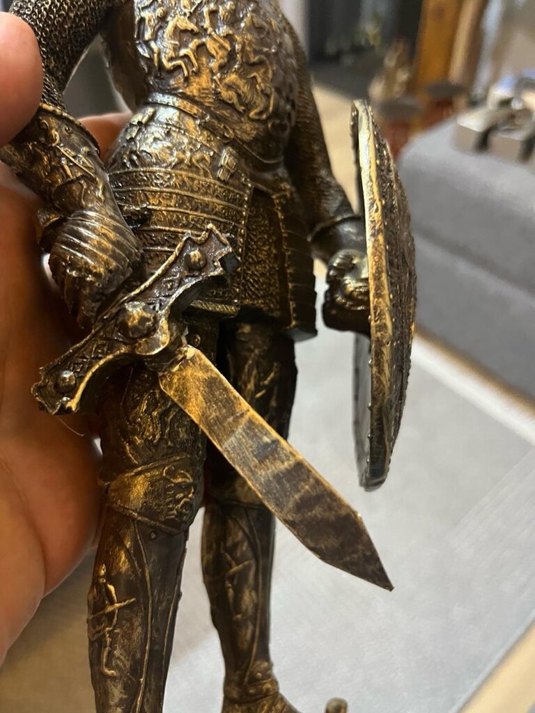 şövalye savaşçı biblo 32 cm boyunda - 7