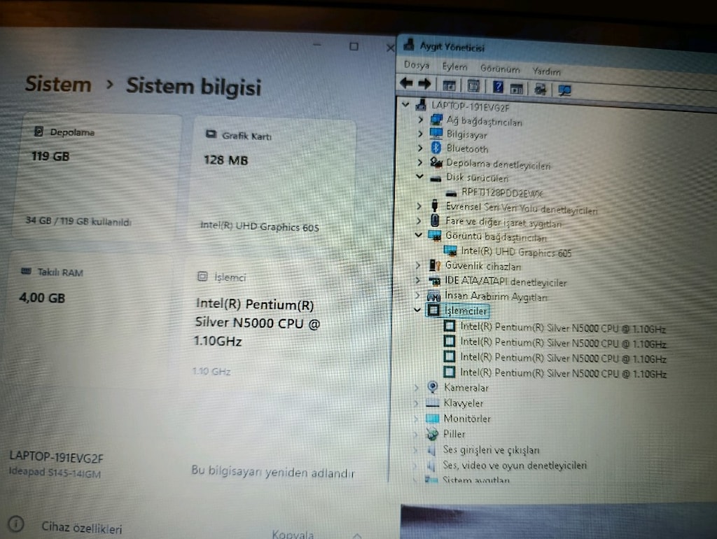 Temiz Lenovo Ideapad S145 - Çantalı ve Kablosuz Mouse Hediyeli - 9