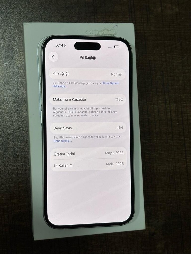 İPHONE 16 128 GB PİL 92 YD - 12