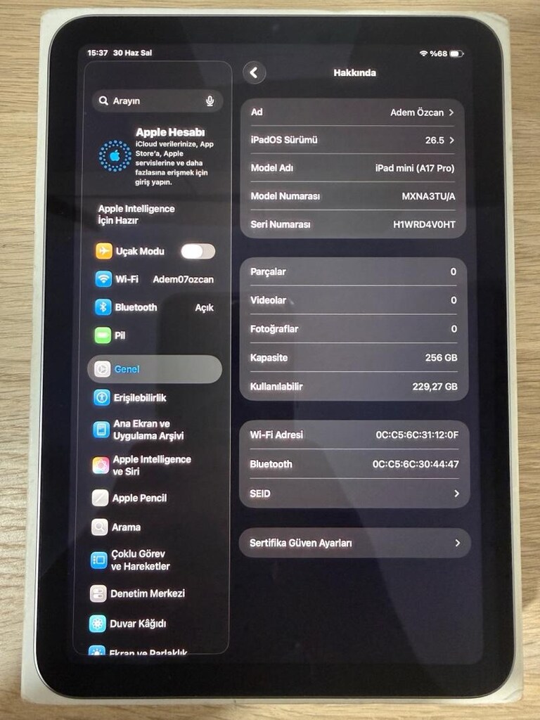 iPad mini / A17 Pro / 8.3 inç / 256 GB / Gri - 2