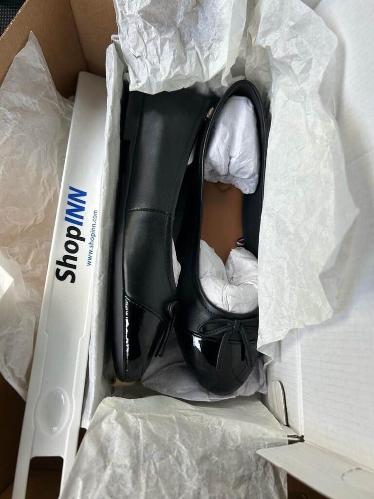Tommy Hilfiger PATENT TOE-CAP LTHR BALLERINA Kadin Siyah Ayakkabi - 3