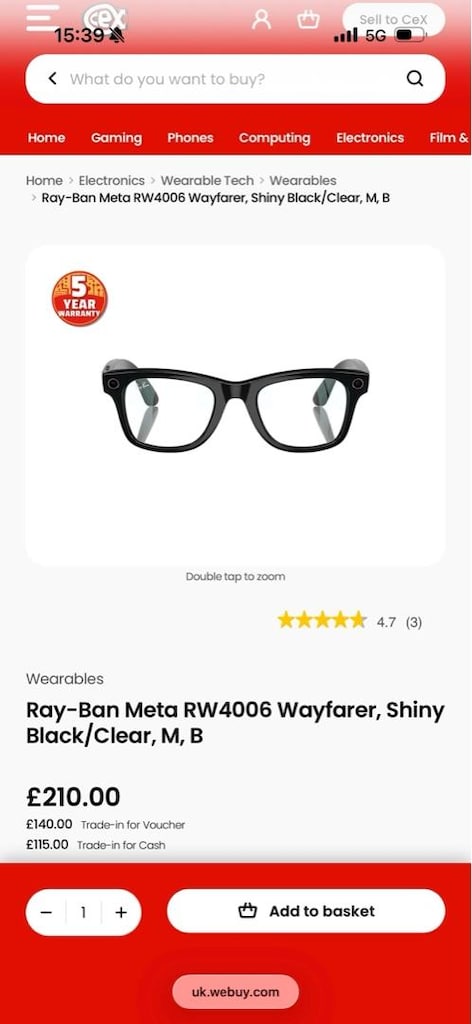 Ray-Ban Meta Glasses RW4006 - 2